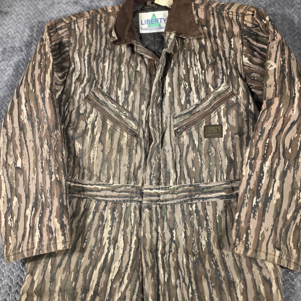 Liberty Mens RealTree Camo Hunting Coveralls USA Made Insulated Medium Short VTG